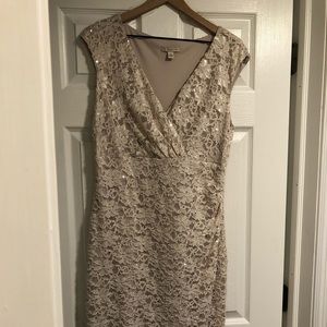 Champagne colored cocktail dress